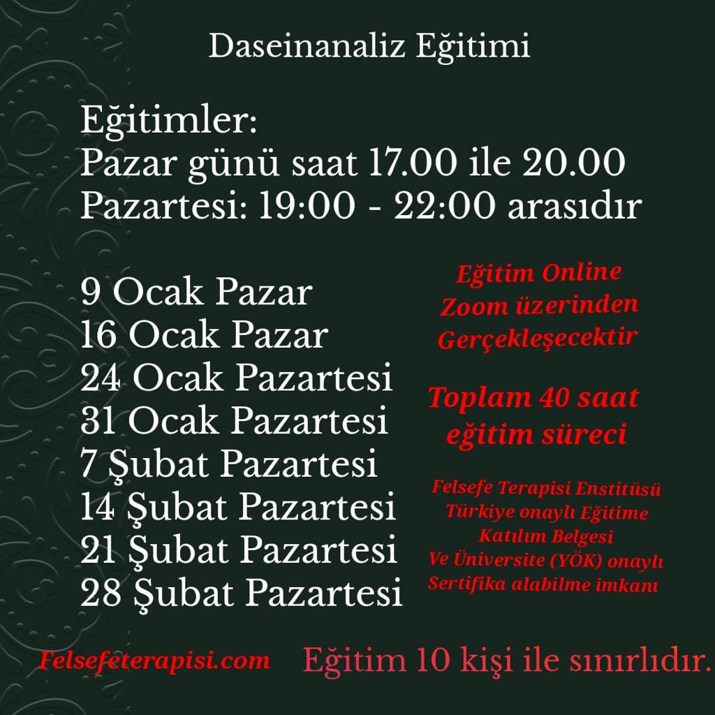 Dasein Analiz Eğitimi Daseinanaliz Eğitimi